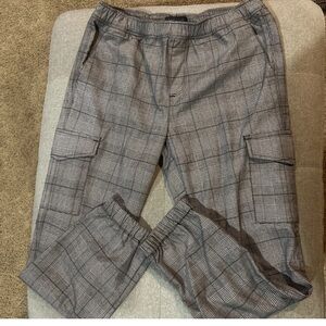 Sanctuary by Anthropologie Gray Plaid Cargo Pants Sz 2X